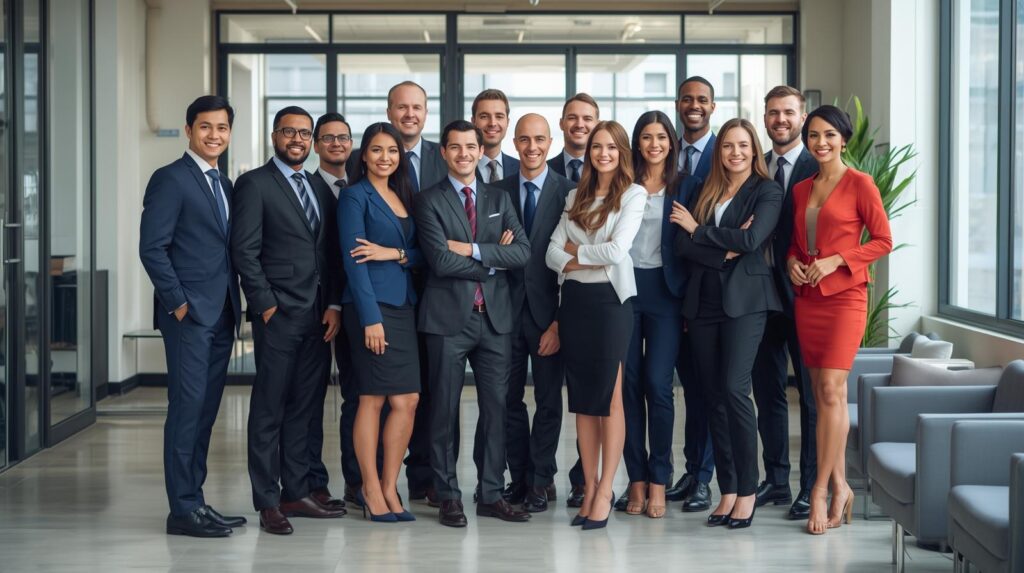 Early-career mortgage broker in a professional but modest workspace, focused and learning (2)